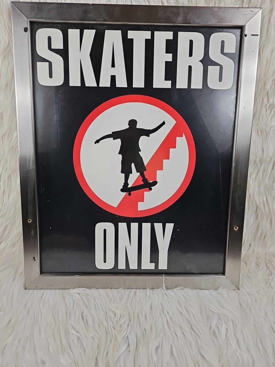 SKATERS ONLY SKATEBOARD AUTHENTIC 2004 POSTER Framed - Posters - ThrowbackBuys - The Thrifty Gypsyy Shop