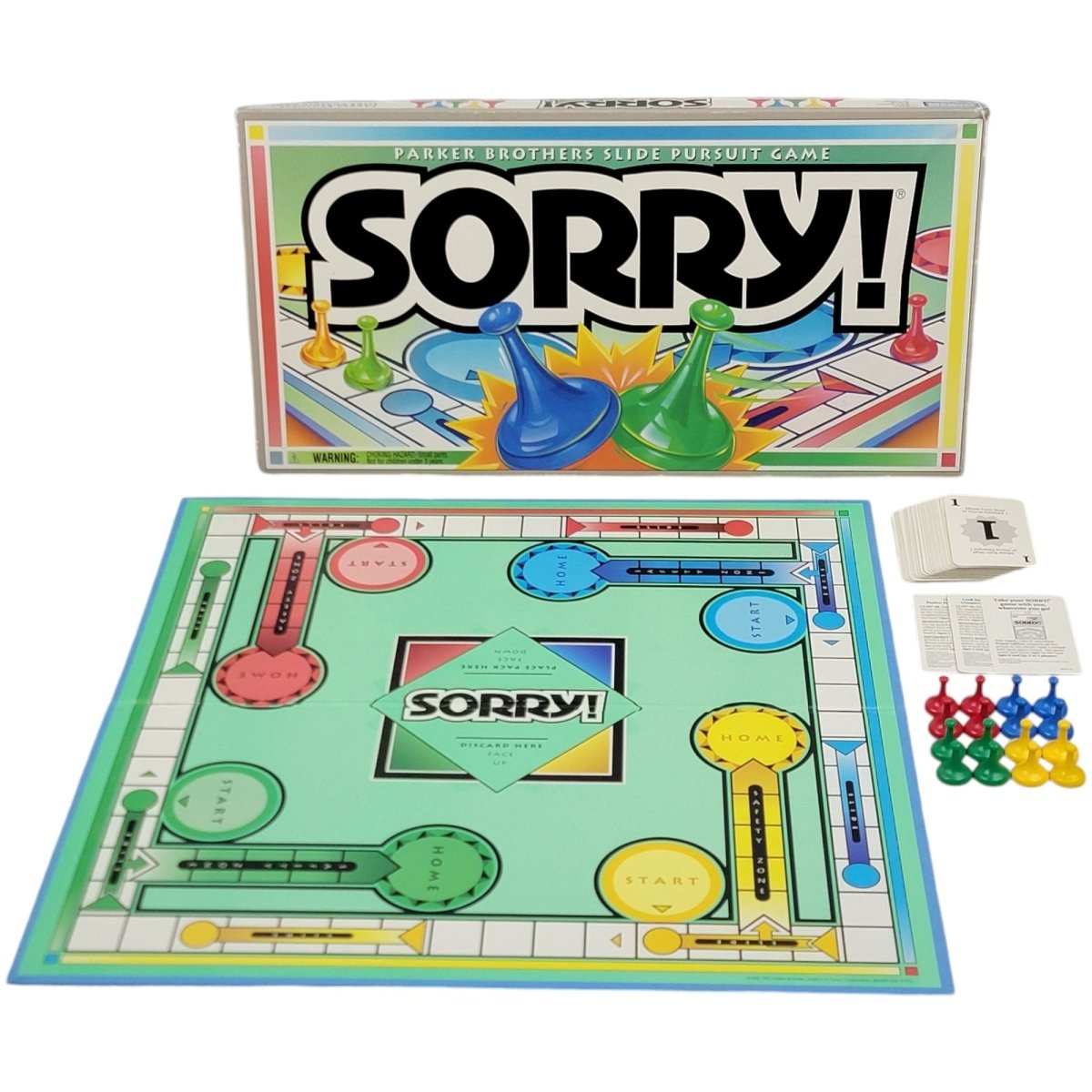 Sorry Parker Brothers Slide Pursuit Game No. 00390 - 1992 COMPLETE** - Board Games - ThrowbackBuys - A N E 1 Stop Shop