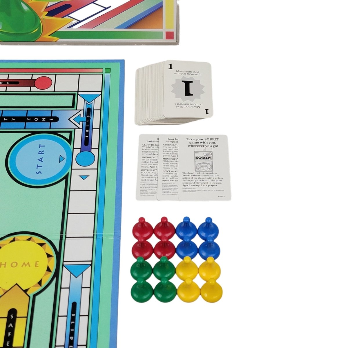 Sorry Parker Brothers Slide Pursuit Game No. 00390 - 1992 COMPLETE** - Board Games - ThrowbackBuys - A N E 1 Stop Shop