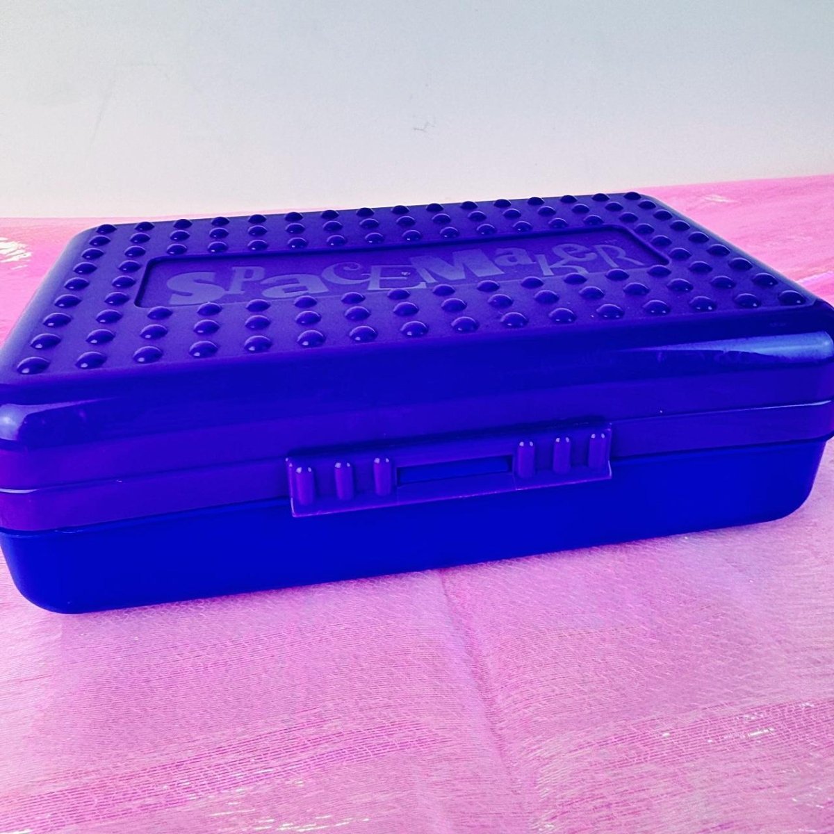 Spacemaker Pencil Box - 90s Plastic Organizer - Paper Goods - ThrowbackBuys - Starbunnyvintage