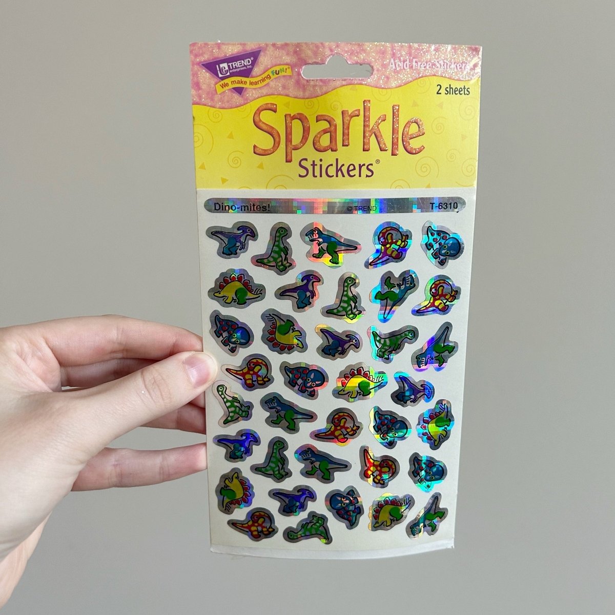 Sparkle Stickers Dinosaurs Dino - mites! 1998 - Stickers - ThrowbackBuys - NostalgicEpisodes