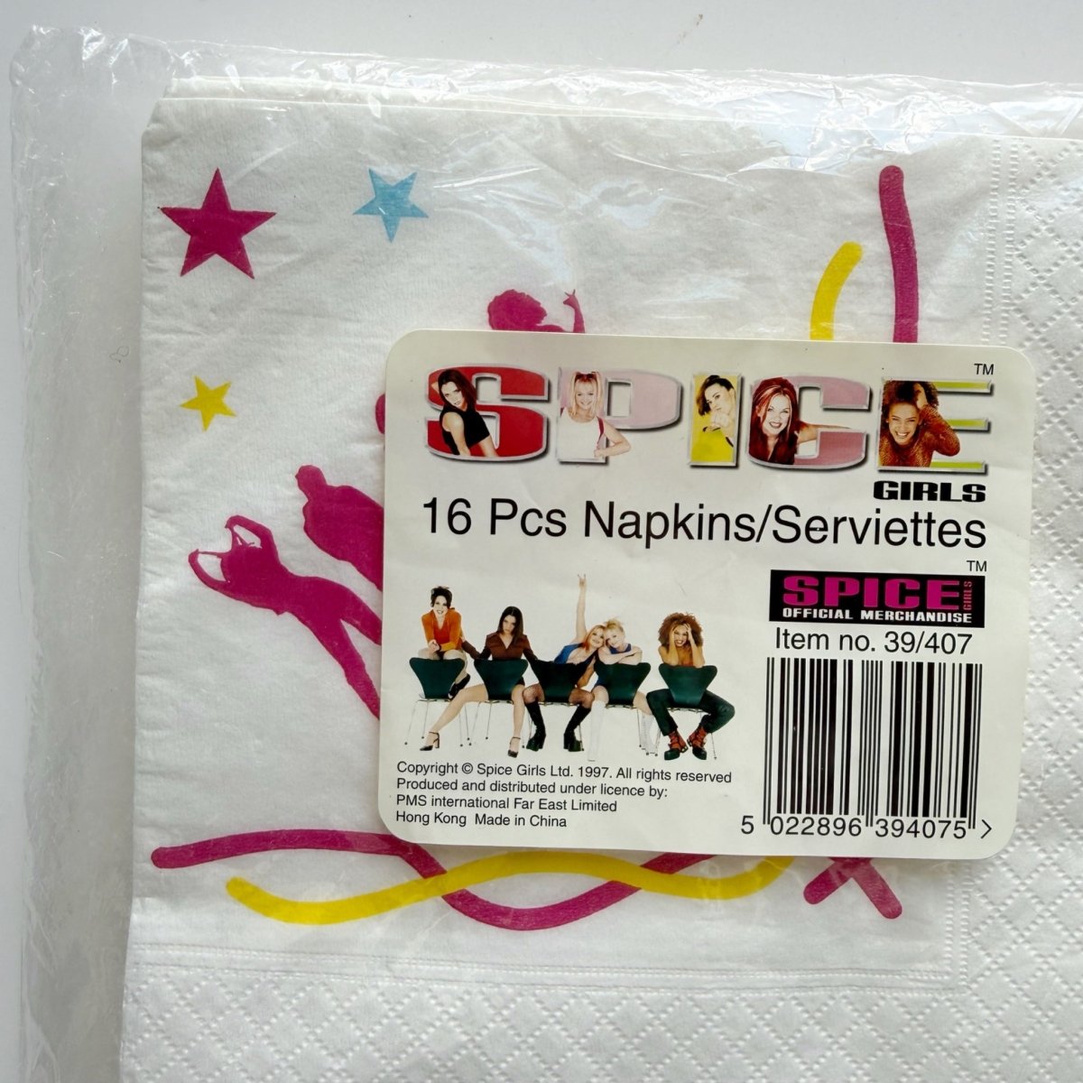 Spice Girls Party Napkins 1997 Posh Sporty Baby Ginger Sporty Birthday - Party Favors - ThrowbackBuys - Nostalgicepisodes