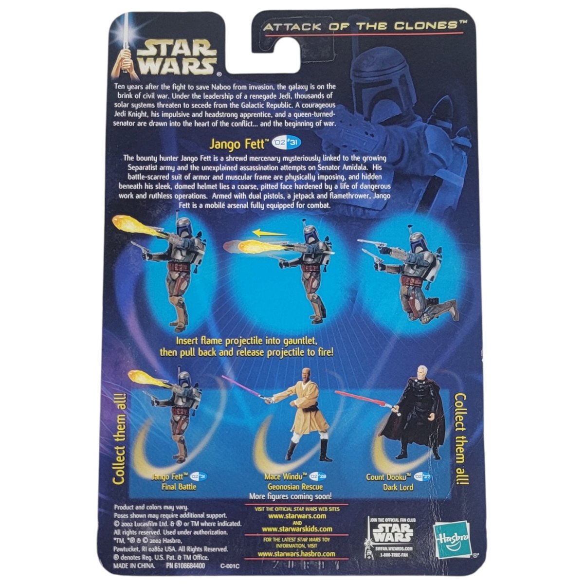 Star Wars Attack of the Clones Jango Fett Final Battle Figure Hasbro 2002 - Action Figures & Collectibles - ThrowbackBuys - A N E 1 Stop Shop