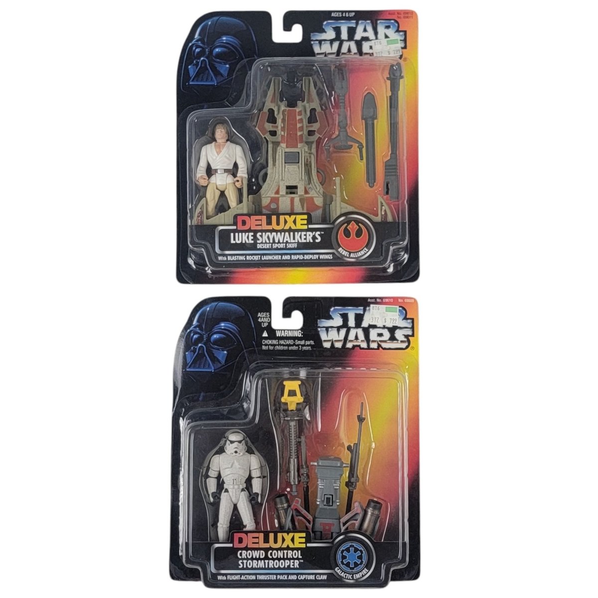 Star Wars Deluxe Luke Skywalker's & Crowd Control Stromtrooper Figures 1996 - Action Figures & Collectibles - ThrowbackBuys - A N E 1 Stop Shop