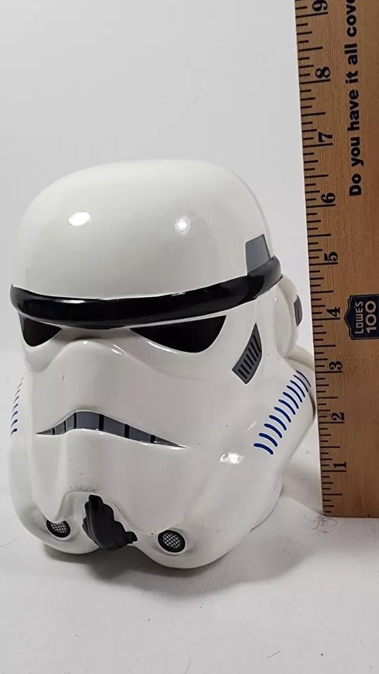 Star Wars Lucas Film Storm Trooper Head Ceramic Piggy Bank Coin Jar 7" White - Collectible Toys - ThrowbackBuys - ResellerDoor