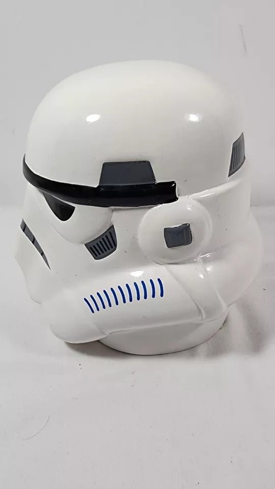 Star Wars Lucas Film Storm Trooper Head Ceramic Piggy Bank Coin Jar 7" White - Collectible Toys - ThrowbackBuys - ResellerDoor