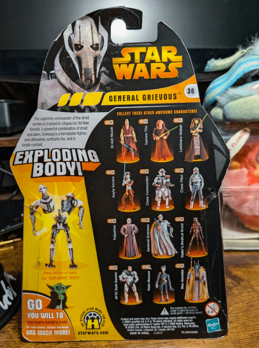 Star Wars NIB 2005 Hasbro General Grievous Exploding Body - Action Figures & Collectibles - ThrowbackBuys - Furby Queen