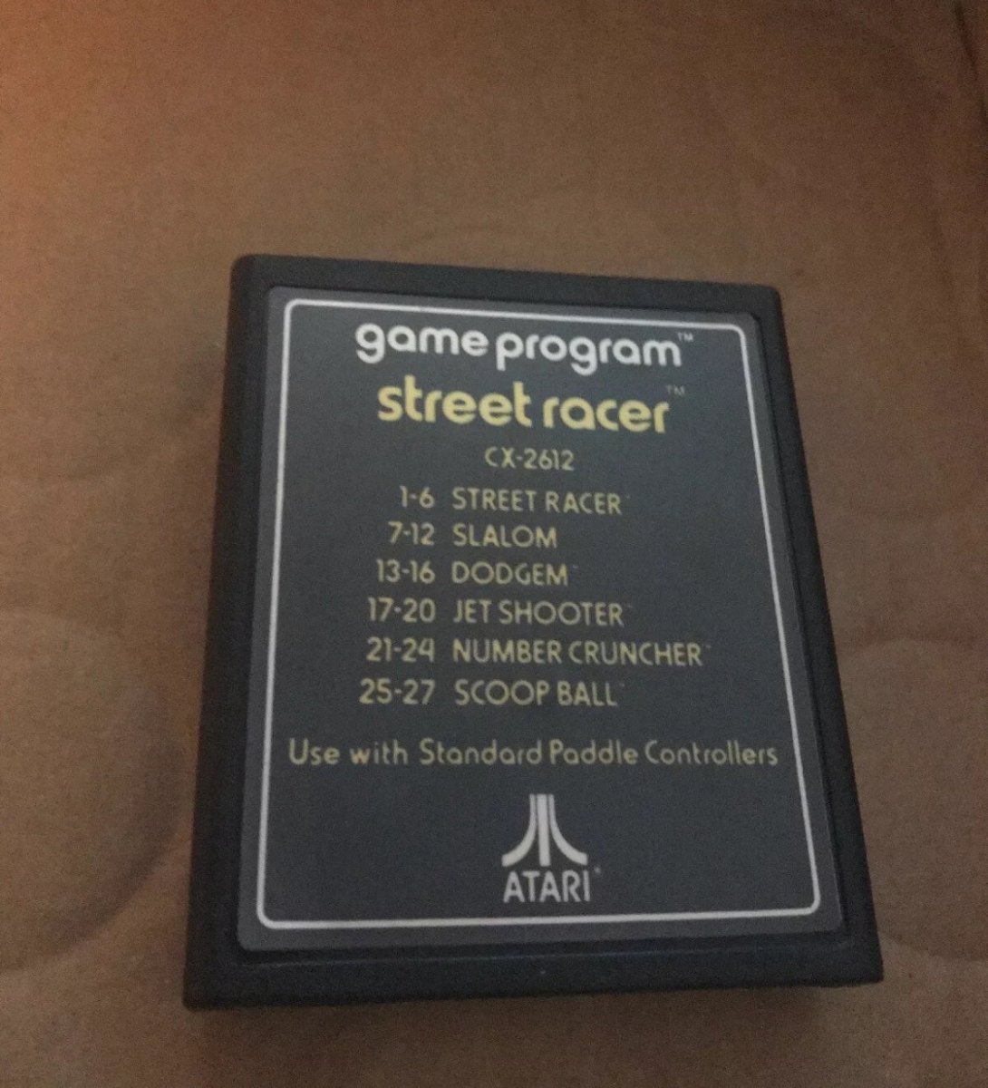 Street Racer Atari 2600 Video Game Program Cartridge CX - 2612 Slalom Dogdgem - Video Games - ThrowbackBuys - Raybar121