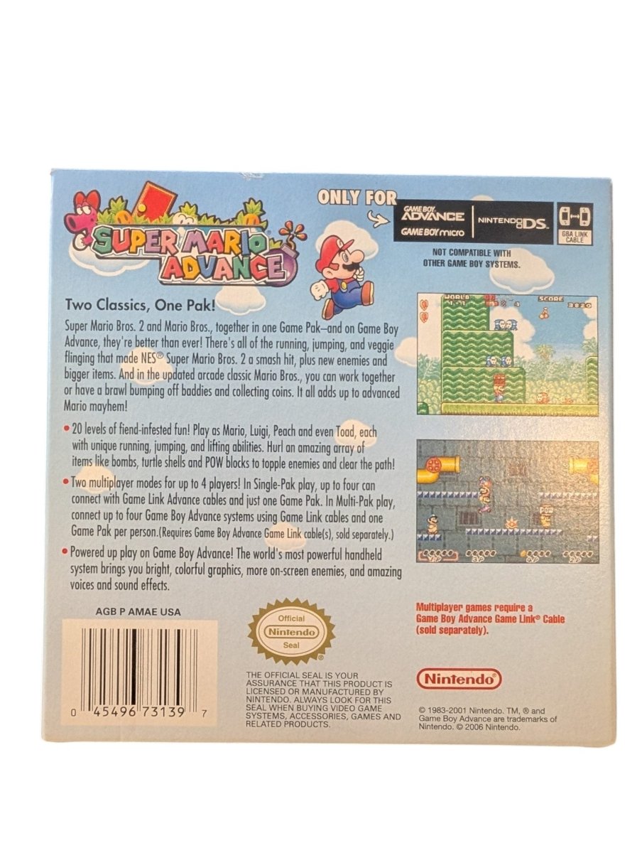 Super Mario Advance for Gameboy Advance - Complete in Box (CIB) - (2001) - Video Games - ThrowbackBuys -Slaqr Retro Gaming & Collectibles