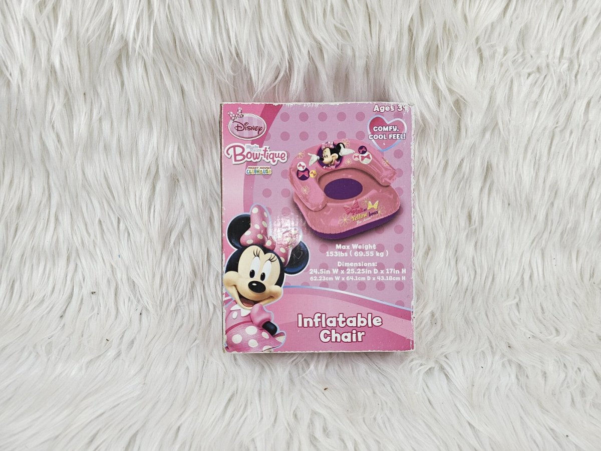 Super Rare Disney Minnie Inflatable Lounge Chair 24" x 25" x 17" - Chairs - ThrowbackBuys - The Thrifty Gypsyy Shop