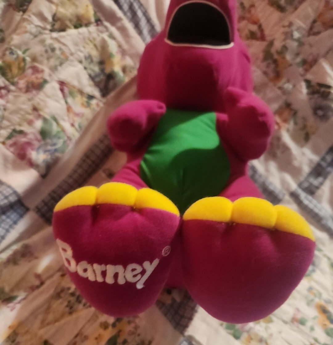 Talking Barney Plush 1996 - Collectible Toys - ThrowbackBuys - Forevertreasuresthrift