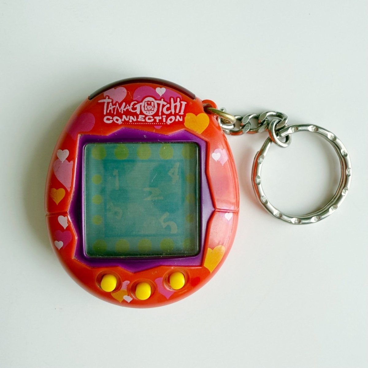 Tamagotchi Connection 2004 KeychainV2 Hearts Bandai Digital Pet - Collectible Toys - ThrowbackBuys - Nostalgicepisodes
