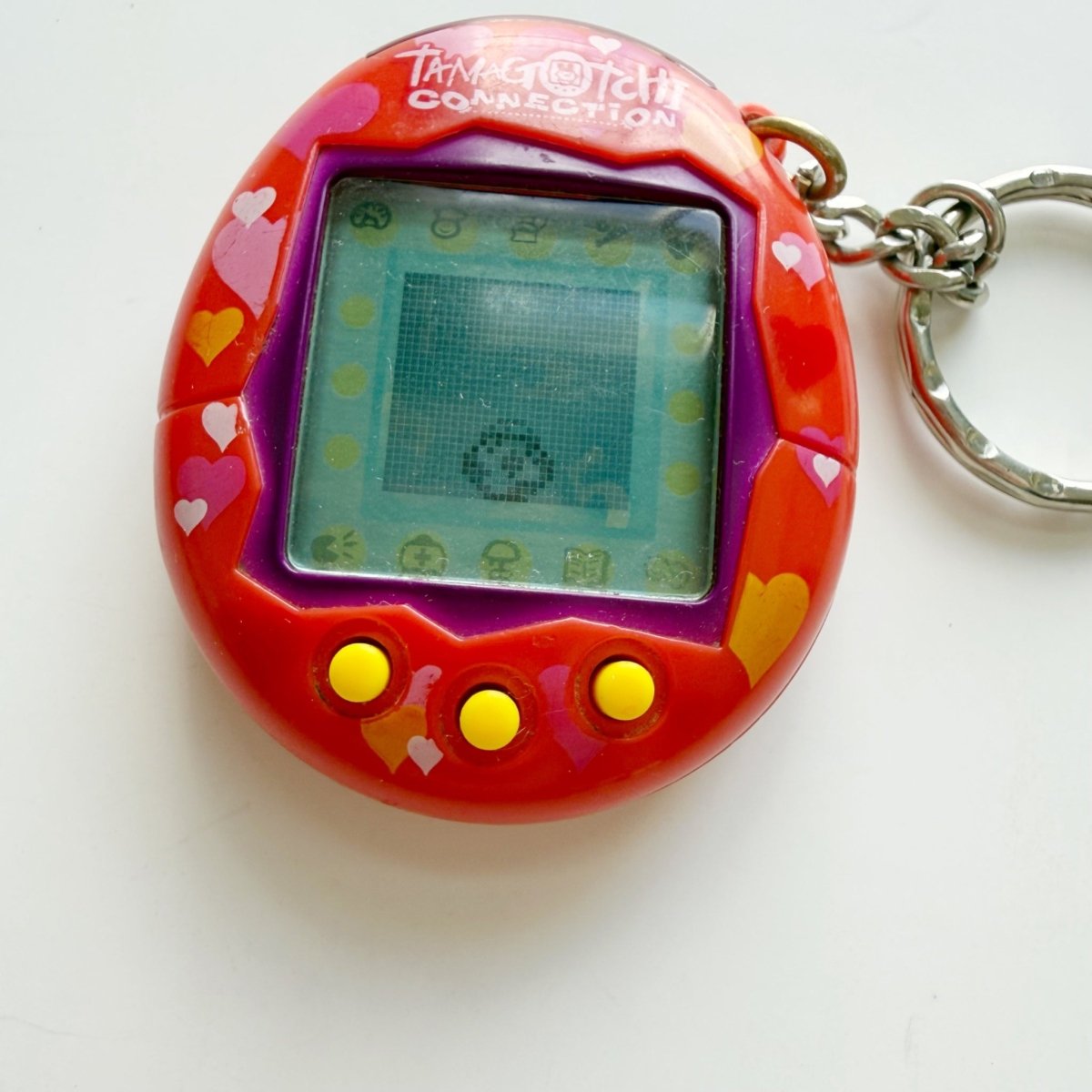 Tamagotchi Connection 2004 KeychainV2 Hearts Bandai Digital Pet - Collectible Toys - ThrowbackBuys - Nostalgicepisodes