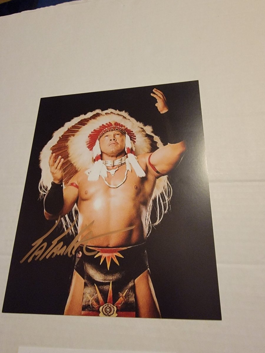 Tatanka Headdress Autographed Photo with COA - Paper Goods - ThrowbackBuys - Amanda's Awesome Finds