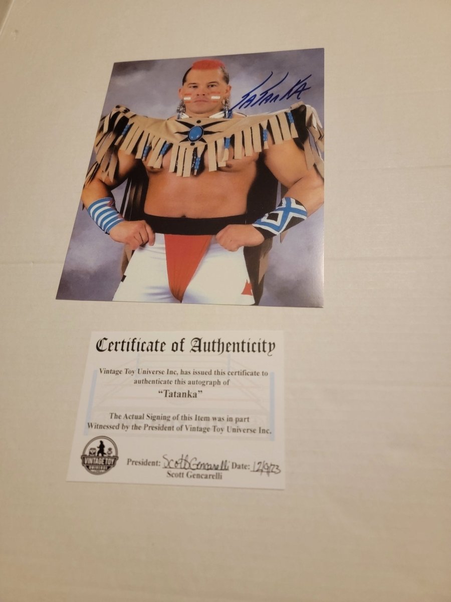 Tatanka Red Hair Autographed Photo with COA. - Paper Goods - ThrowbackBuys - Amanda's Awesome Finds