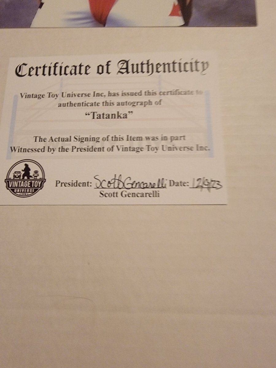 Tatanka Red Hair Autographed Photo with COA. - Paper Goods - ThrowbackBuys - Amanda's Awesome Finds