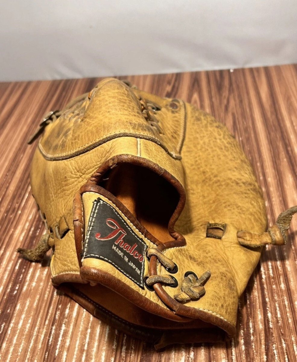 Thalco Deep Pocket Brown Leather Baseball Glove Vintage RARE Made In Japan - Sports Memorabilia - ThrowbackBuys - Raybar121