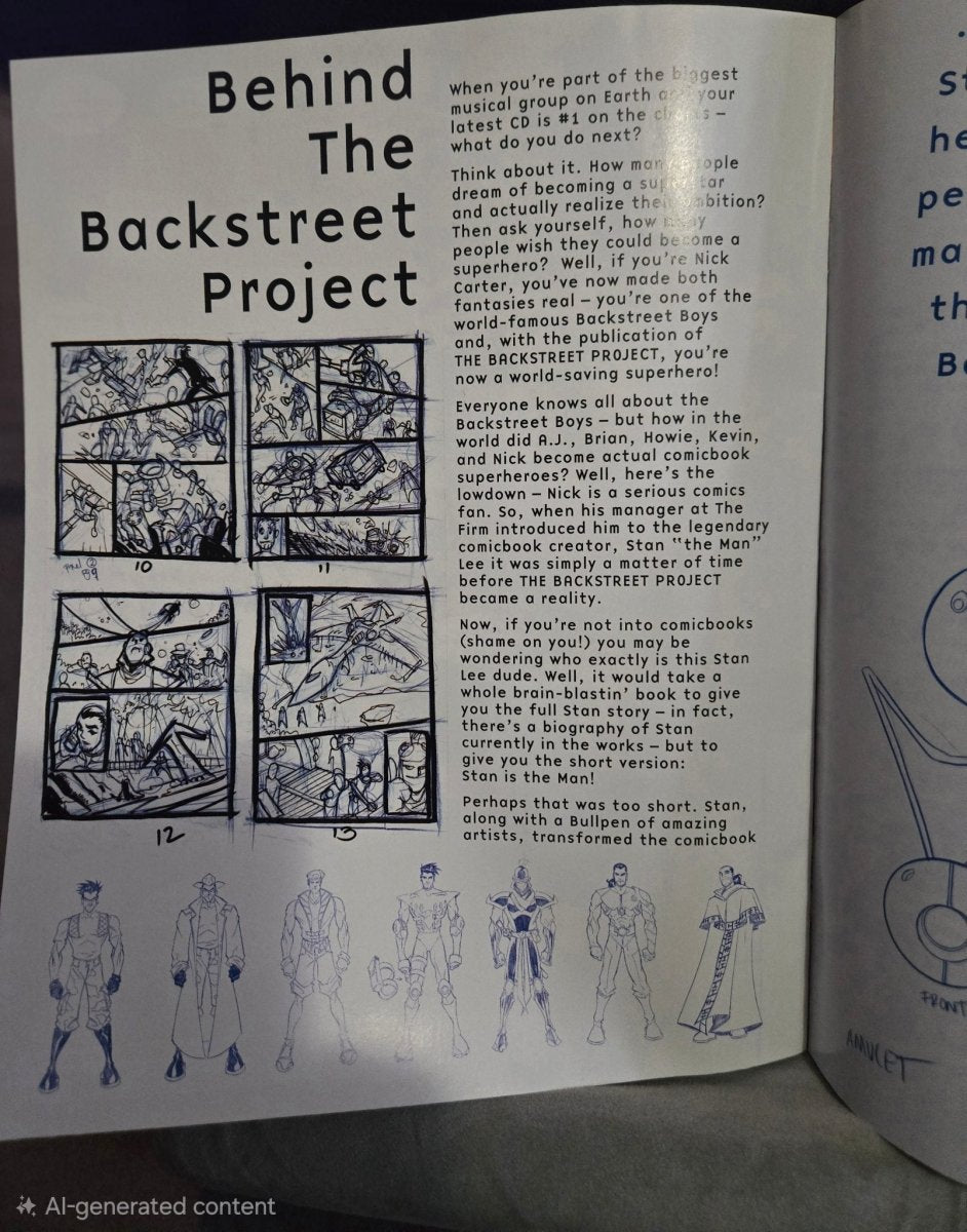 The Backstreet Project Premiere Collectors Edition # 1 Comic Book Stan Lee - Comics - ThrowbackBuys -Amanda's Awesome Finds