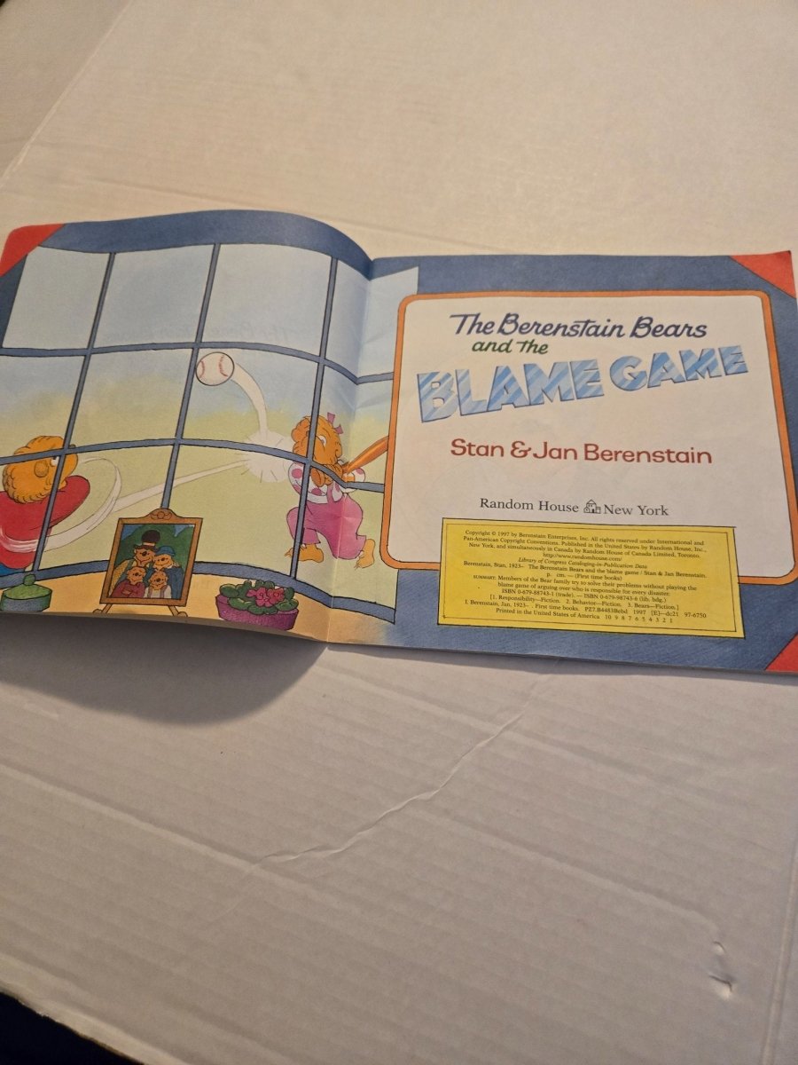 The Berenstein Bears and the Blame Game First Time Books - Books - ThrowbackBuys - Amanda's Awesome Finds