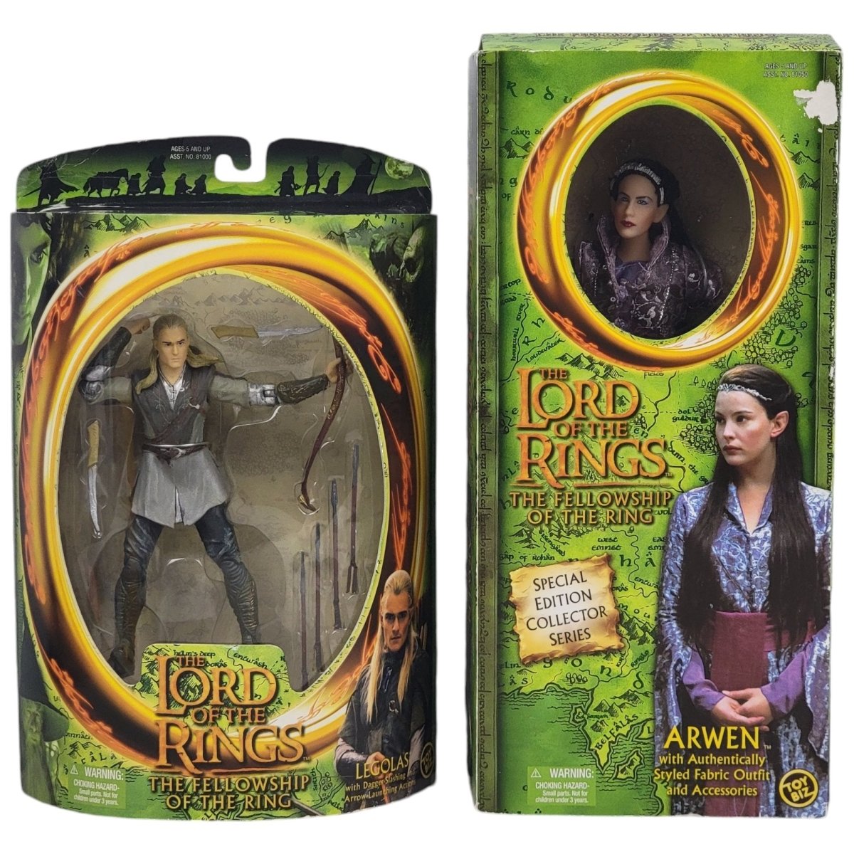 The Lord of the Rings The Fellowship of the Ring Arwen & Legolas Figures 2001 - Action Figures & Collectibles - ThrowbackBuys - A N E 1 Stop Shop