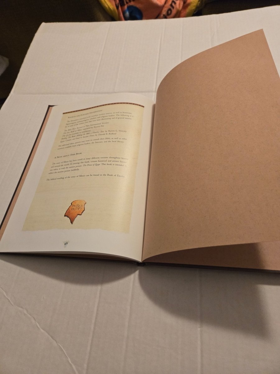 The Prince of Egypt Collector's Edition Hardback Storybook - Books - ThrowbackBuys - Amanda's Awesome Finds