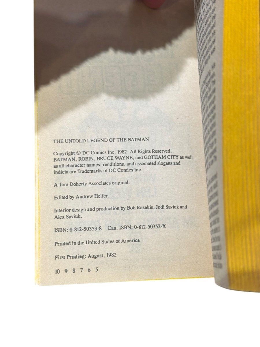 The Untold Legend Of The Batman Len Wein DC Comics Graphic Novel Paperback 1982 - Books - ThrowbackBuys - Abunnysvintageco