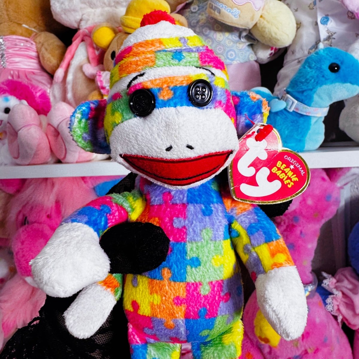 Ty Beanie Babies - Sock Monkey Lot of 2 - Plushies - ThrowbackBuys -Starbunnyvintage