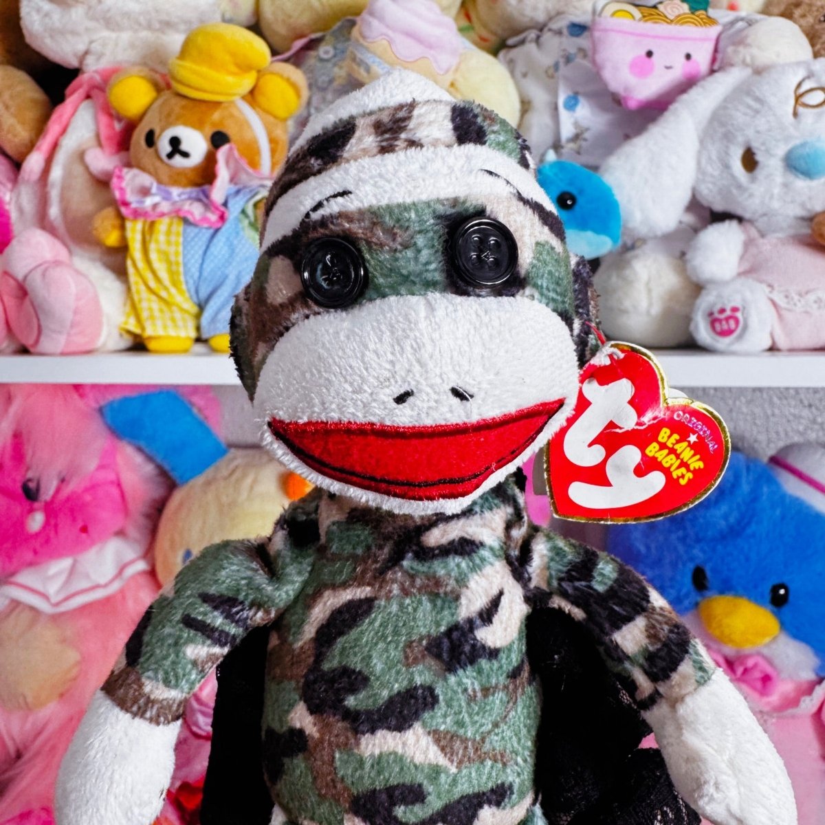 Ty Beanie Babies - Sock Monkey Lot of 2 - Plushies - ThrowbackBuys -Starbunnyvintage