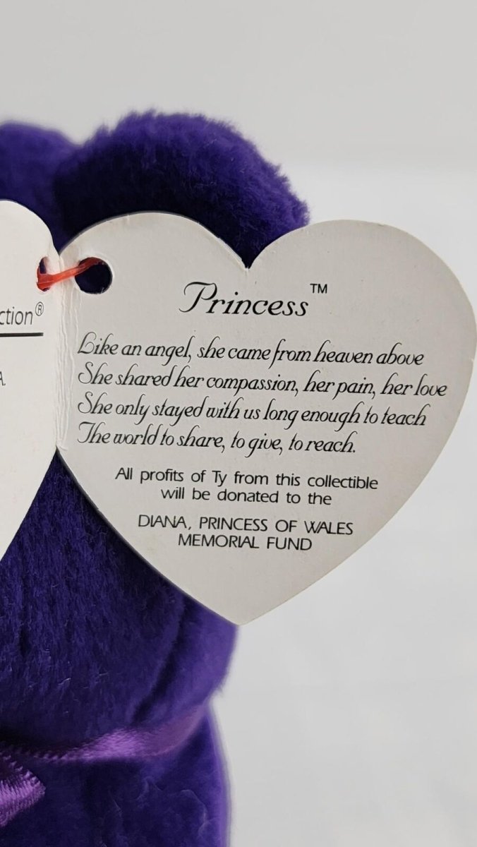 Ty Princess Diana Bear Beanie Babies w/ Tag Errors - New w/ Tags, Vintage, 1997 - ThrowbackBuys - ResellerDoor