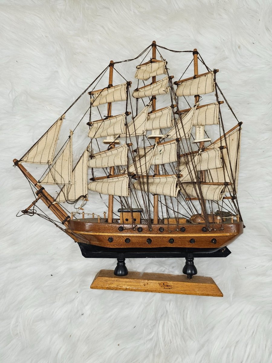 Vintage 13X13" Replica Of Mayflower 1620 Dutch Cargo Ship Warship Model - Action Figures & Collectibles - ThrowbackBuys - The Thrifty Gypsyy Shop