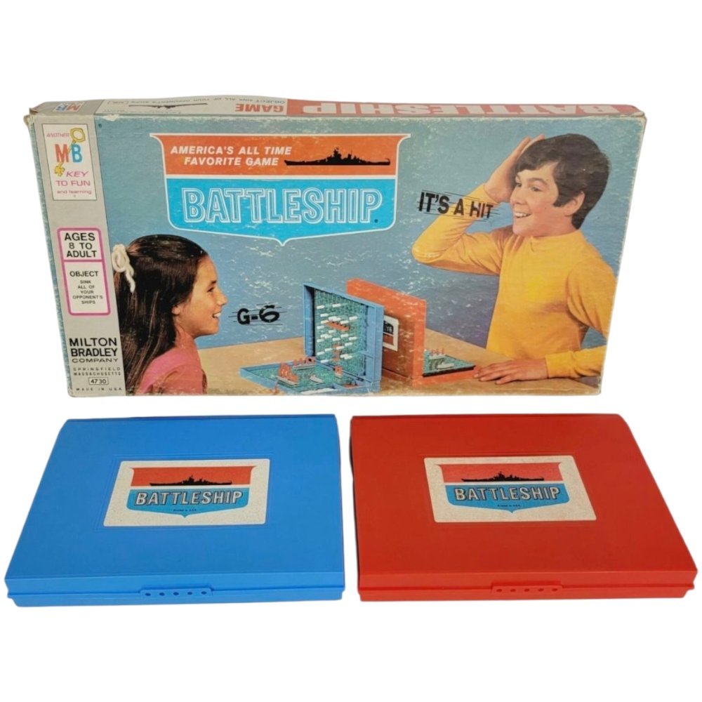 Vintage 1967 BATTLESHIP Board Game Milton Bradley Game 4730 - COMPLETE - Board Games - ThrowbackBuys - A N E 1 Stop Shop