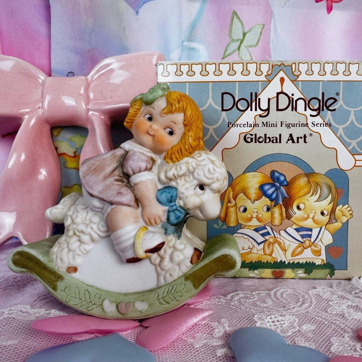 Vintage 1988 Dolly Dingle Porcelain Bisque Figurine - ThrowbackBuys - Starbunnyvintage