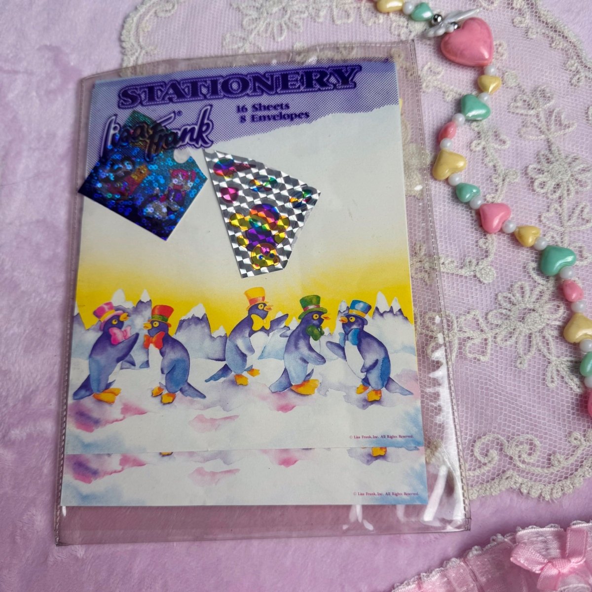 Vintage 1988 Lisa Frank Penguin Stationery Lot - Paper Goods - ThrowbackBuys - Starbunnyvintage
