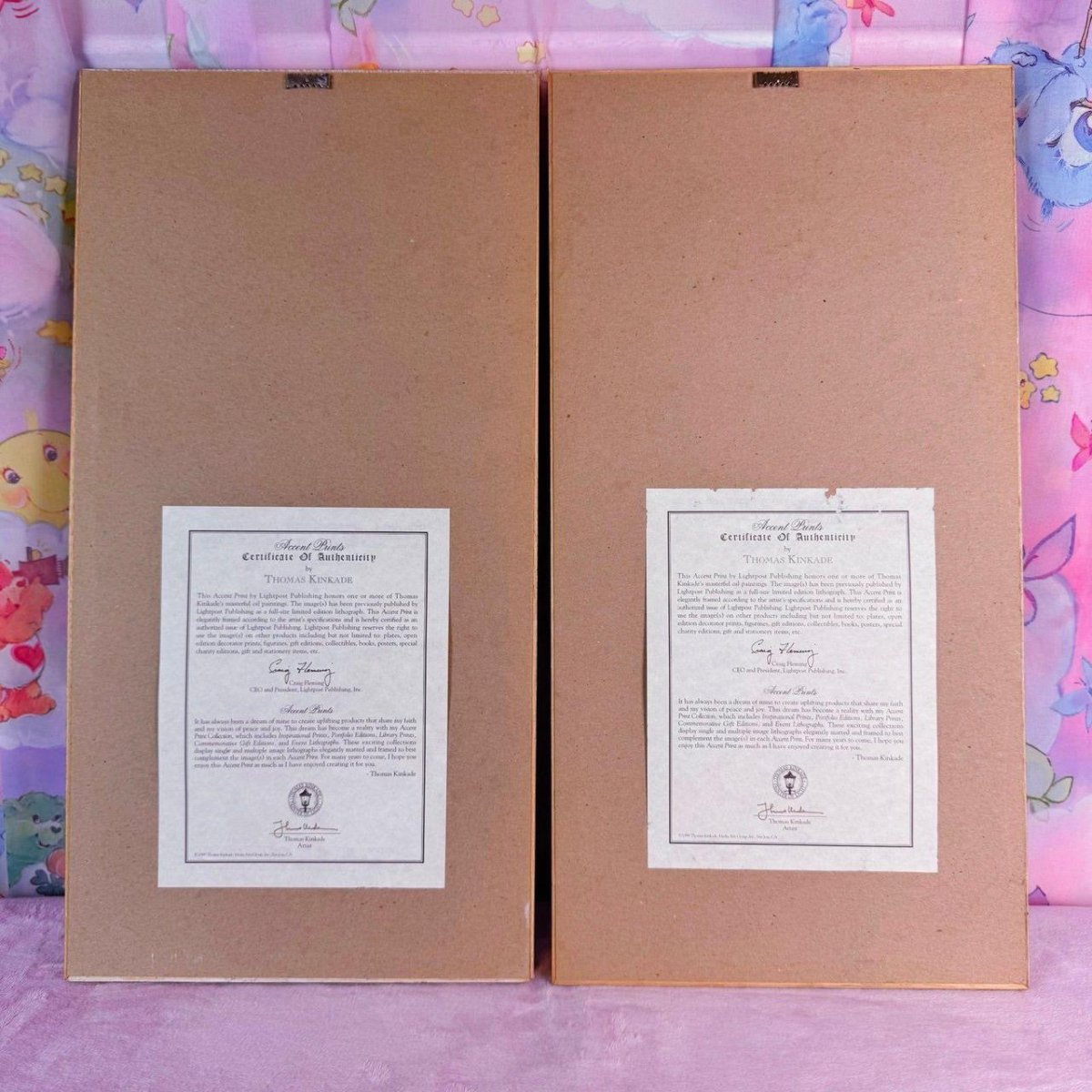 Vintage 1990s - Thomas Kinkade Framed Accent Prints "Love & Faith" - ThrowbackBuys - Starbunnyvintage