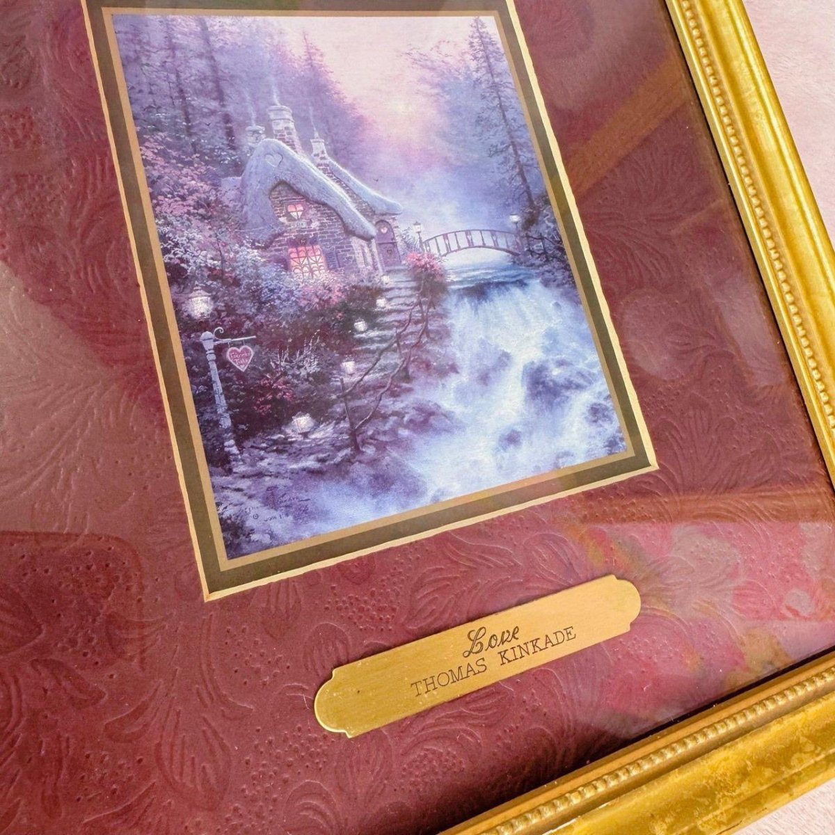 Vintage 1990s - Thomas Kinkade Framed Accent Prints "Love & Faith" - ThrowbackBuys - Starbunnyvintage