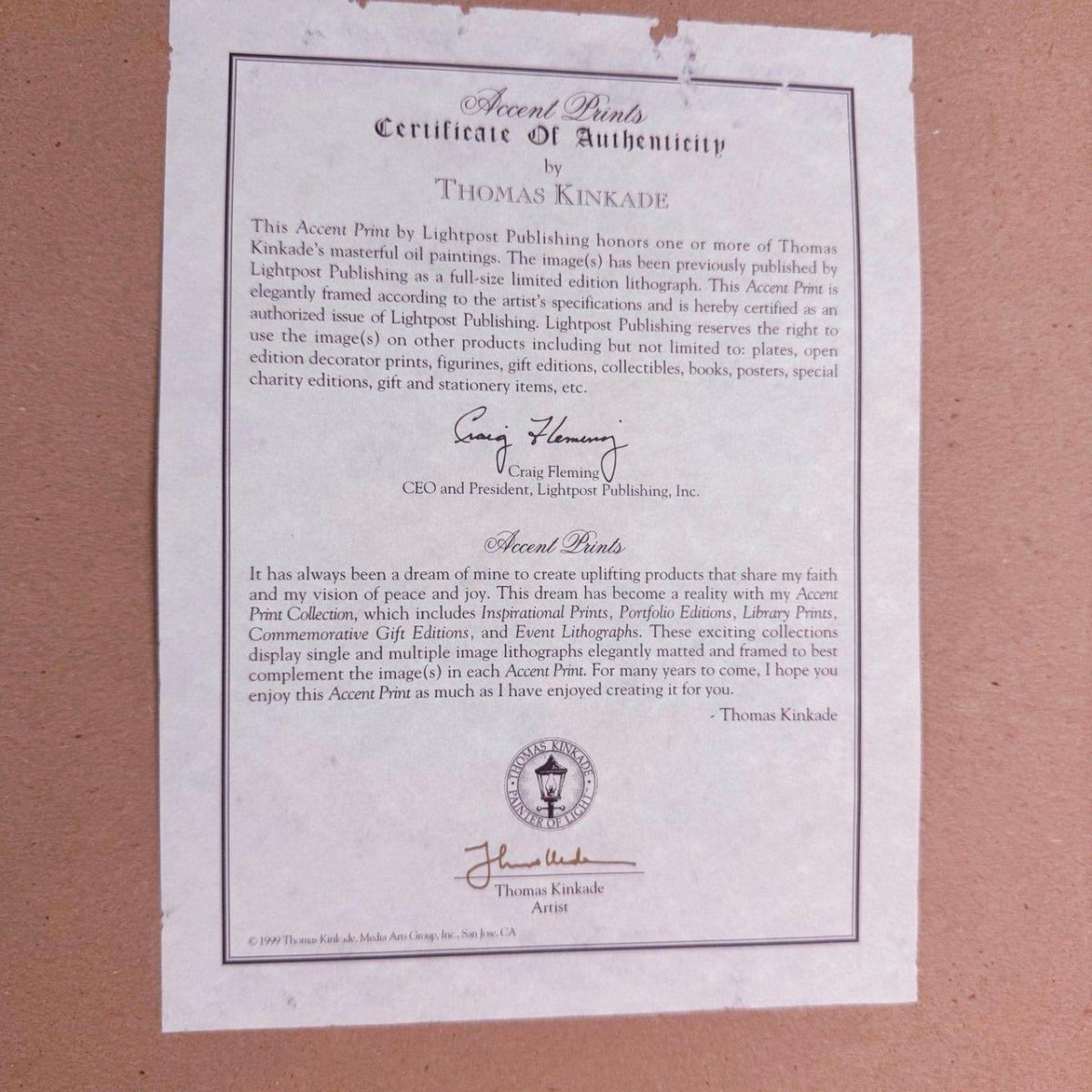 Vintage 1990s - Thomas Kinkade Framed Accent Prints "Love & Faith" - ThrowbackBuys - Starbunnyvintage