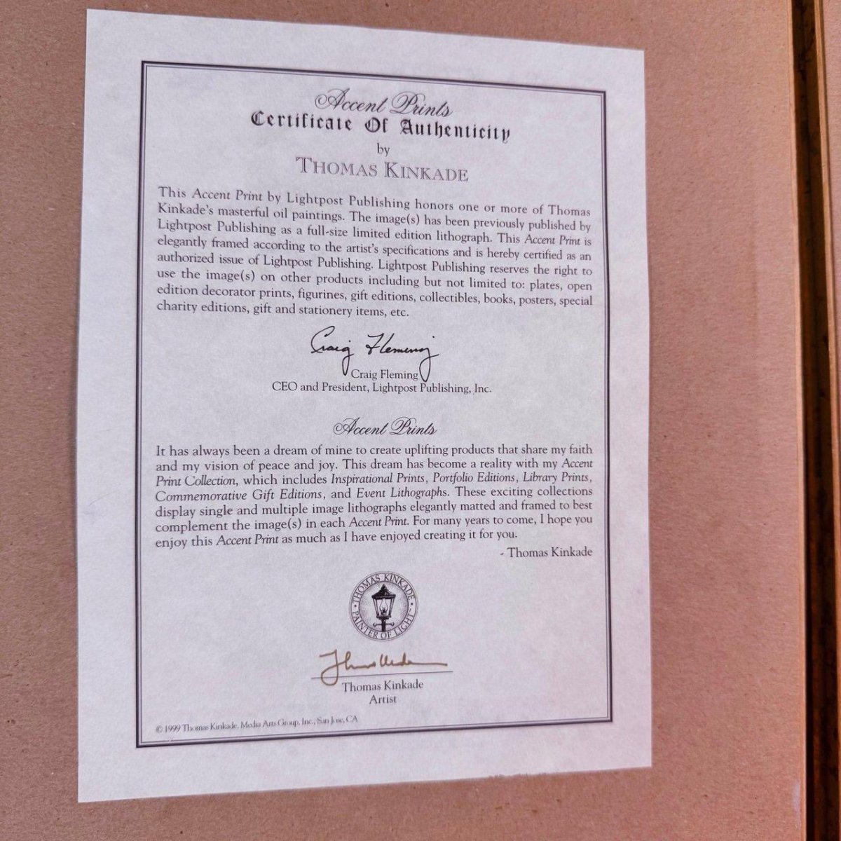 Vintage 1990s - Thomas Kinkade Framed Accent Prints "Love & Faith" - ThrowbackBuys - Starbunnyvintage