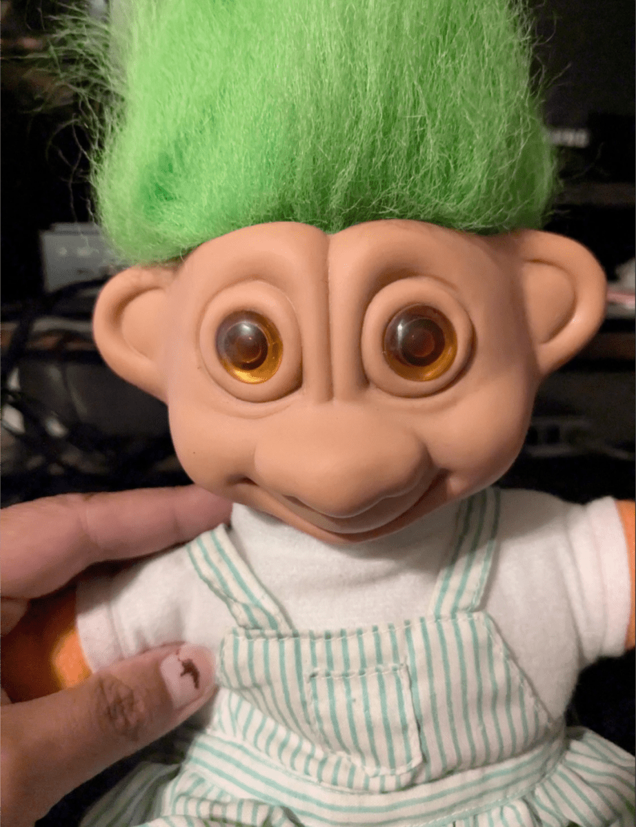 Vintage 1992 Troll Doll Light Up Eyes Works - Action Figures & Collectibles - ThrowbackBuys - Furby Queen