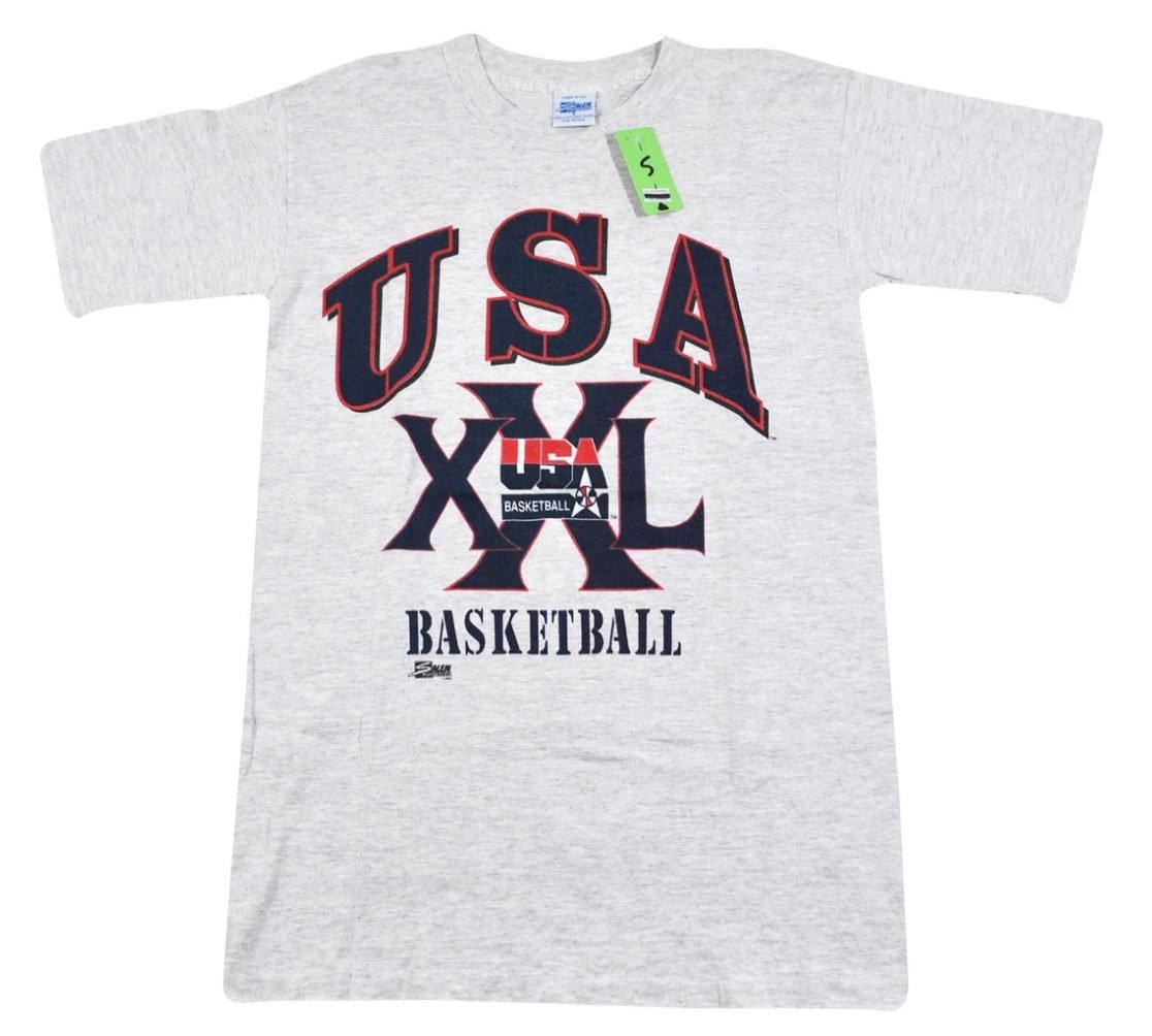 Vintage 1992 USA Basketball Olympics Shirt Size Small(tall) - T-Shirts - ThrowbackBuys -Yesterday's Attic