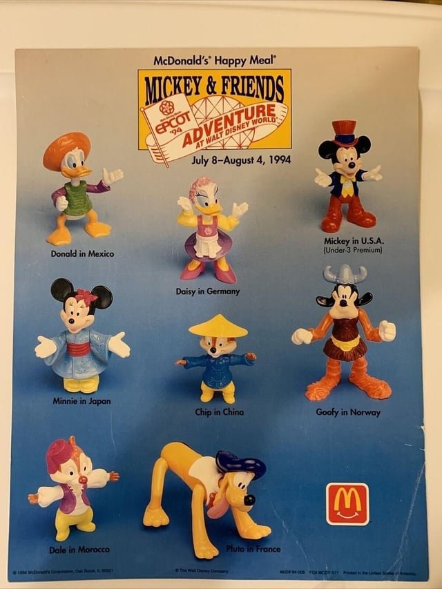 Vintage 1994 McDonalds Disney World EPCOT Figures Bundle - Collectible Toys - ThrowbackBuys - Starbunnyvintage