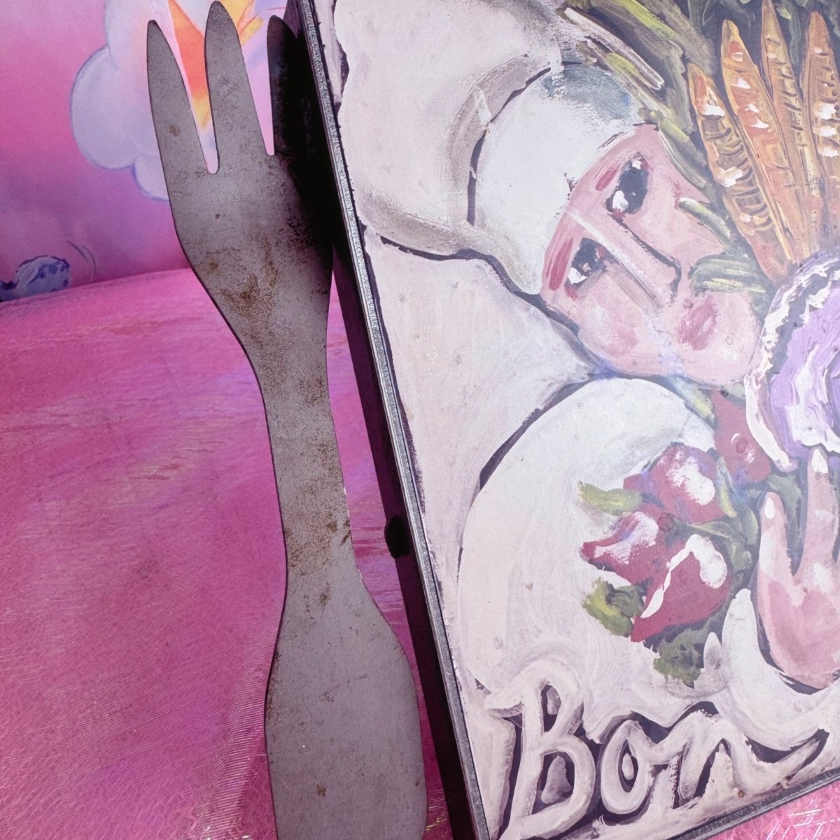 Vintage 1994 Nancy Thomas Bon Appetit Wall Plaque - Decor - ThrowbackBuys - Starbunnyvintage