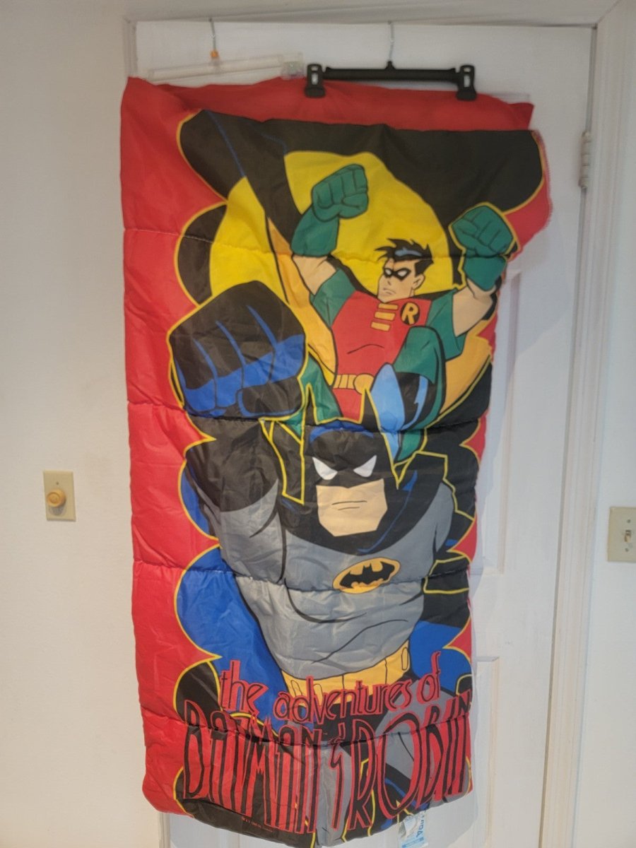 Vintage 1995 Adventures Of Batman And Robin Sleeping Bag DC Comics - Sleeping Bags - ThrowbackBuys - Amanda's Awesome Finds
