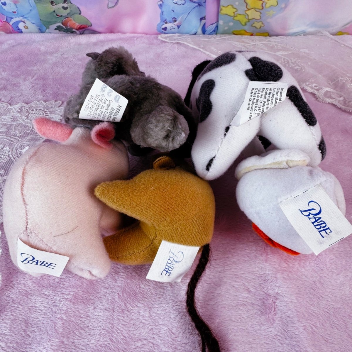 Vintage 1995 Babe Movie Toys - McDonalds Happy Meal Toy Set - Plushies - ThrowbackBuys - Starbunnyvintage