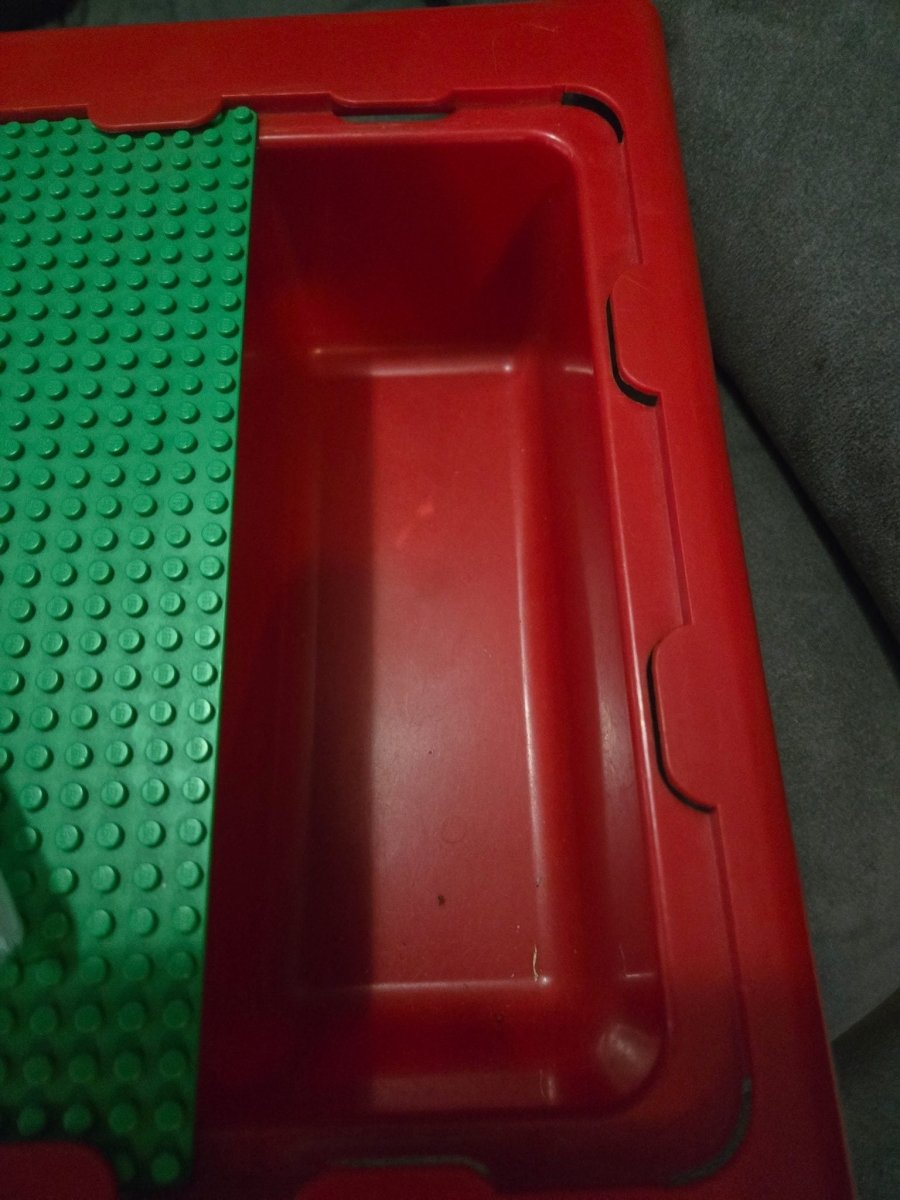 Vintage 1998 Lego Red Lap Table Carrying Case With Base Plates And Legos - Building Blocks - ThrowbackBuys -Amanda's Awesome Finds