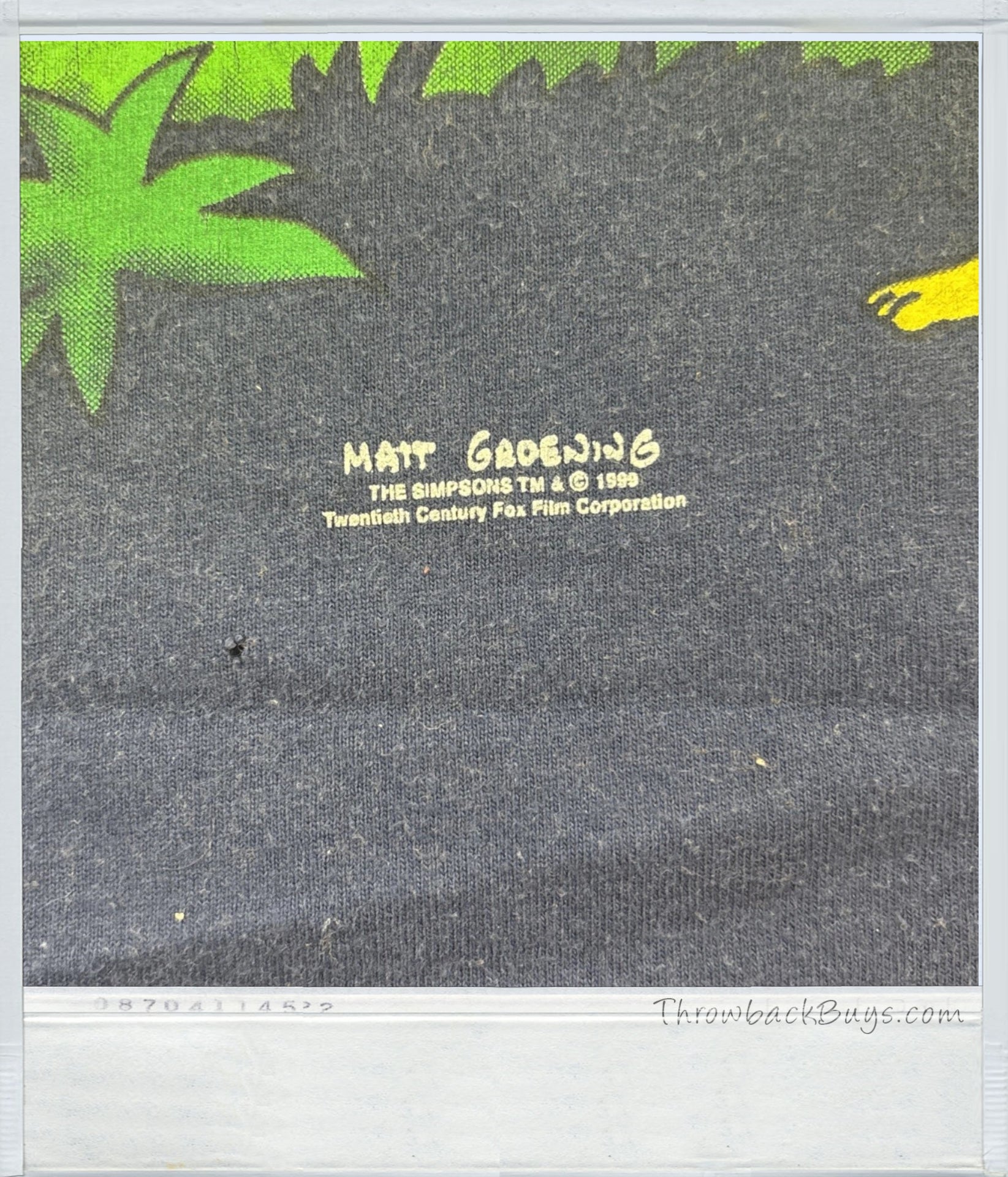 1999 – The Simpsons Homer & Marge “Adam & Eve” Parody T-Shirt, Size L – RARE