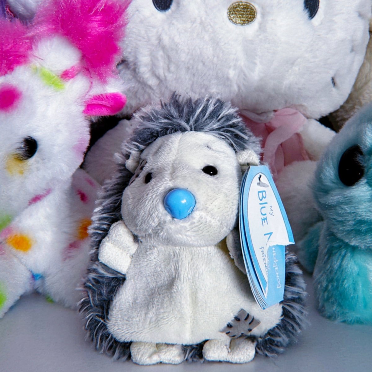 Vintage 2000s My Blue Nose Friends - Konker the Hedgehog Plush - Plushies - ThrowbackBuys -Starbunnyvintage