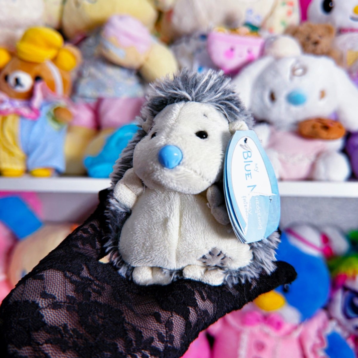 Vintage 2000s My Blue Nose Friends - Konker the Hedgehog Plush - Plushies - ThrowbackBuys -Starbunnyvintage