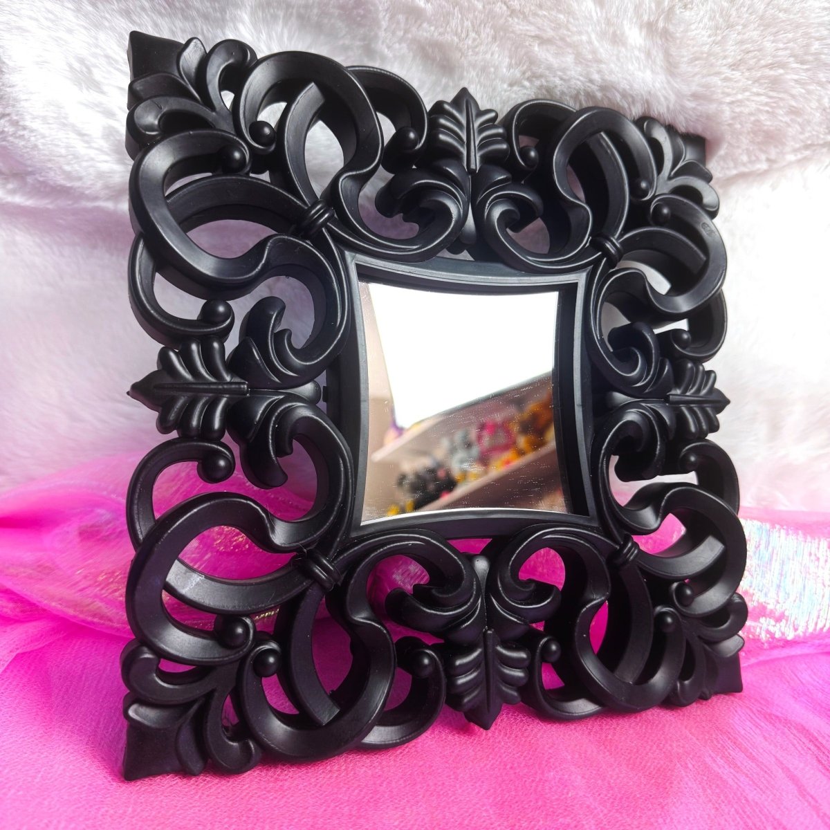 Vintage 2000s Ornate Black Wall Mirror - Decor - ThrowbackBuys -Starbunnyvintage