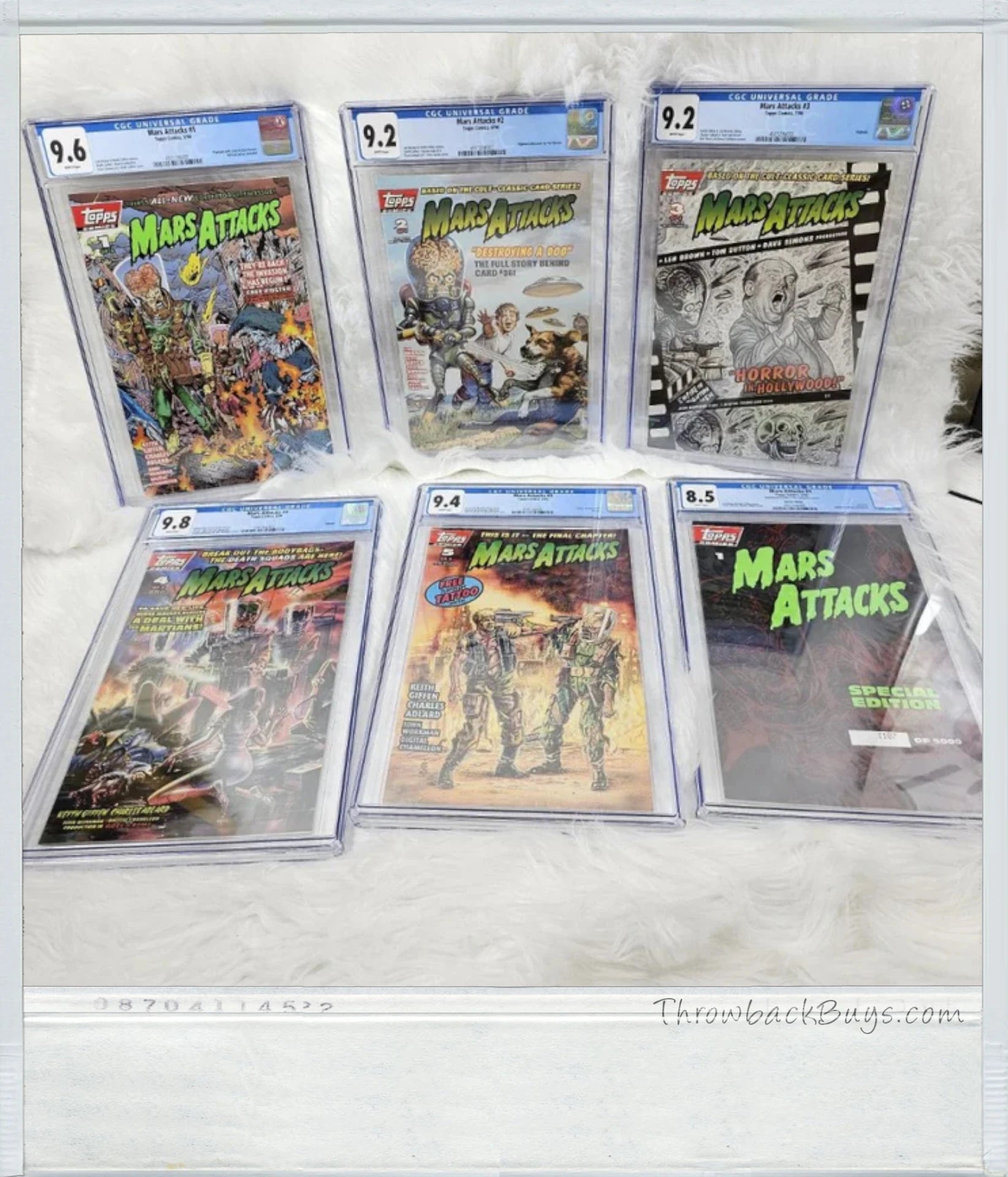 Vintage - 6 Mint Mars Attacks 1-5 CGC Comic Book + Special Edition