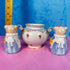 Vintage 90s Ceramic Kitchenware: Salt Shakers, Sugar Bowl - Decor - ThrowbackBuys -Starbunnyvintage